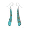 Native American Sterling Silver Turquoise Inlay Hook Dangle Earrings NN20620